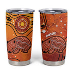 Australia Wombat Tumbler Cup Indigenous Art