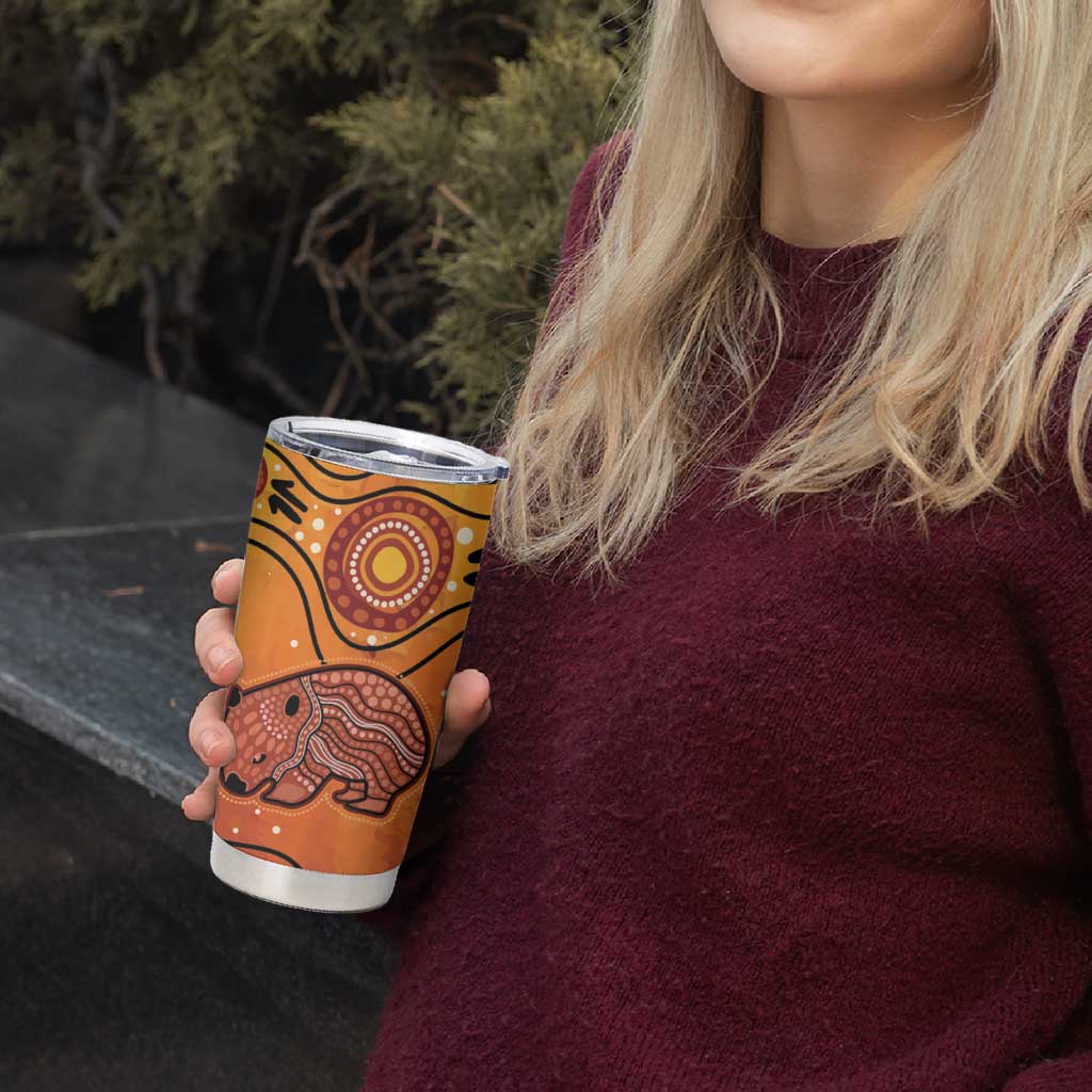 Australia Wombat Tumbler Cup Indigenous Art