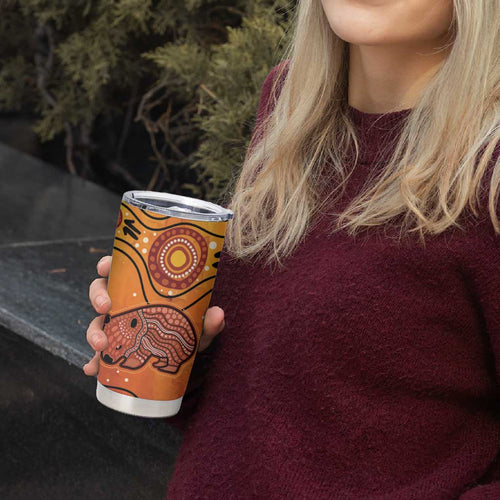 Australia Wombat Tumbler Cup Indigenous Art
