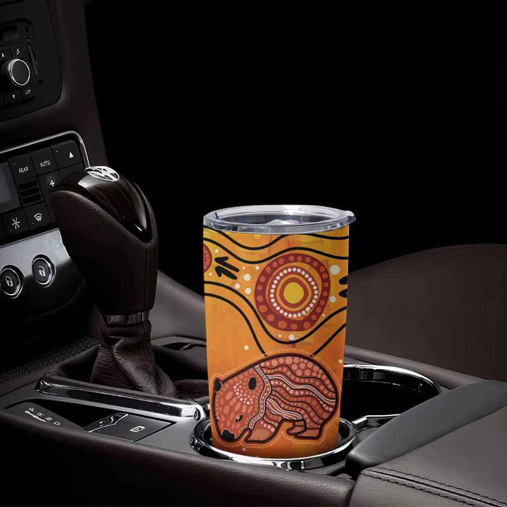 Australia Wombat Tumbler Cup Indigenous Art