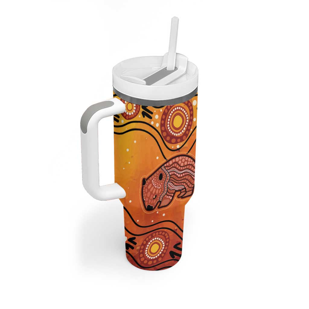 Australia Wombat Tumbler With Handle Indigenous Art