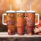 Australia Wombat Tumbler With Handle Indigenous Art