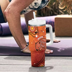 Australia Wombat Tumbler With Handle Indigenous Art
