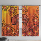 Australia Wombat Window Curtain Indigenous Art