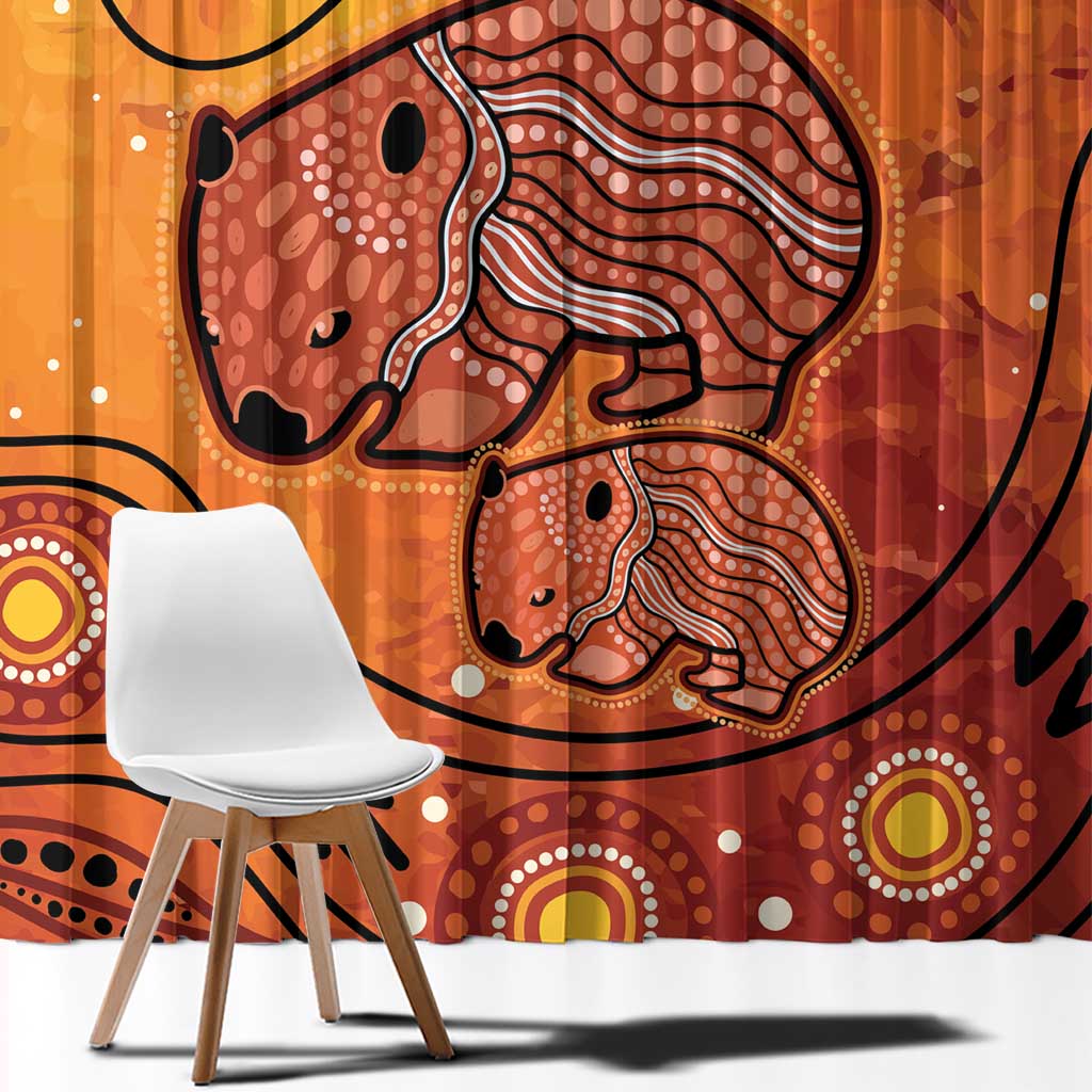 Australia Wombat Window Curtain Indigenous Art