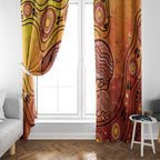 Australia Wombat Window Curtain Indigenous Art