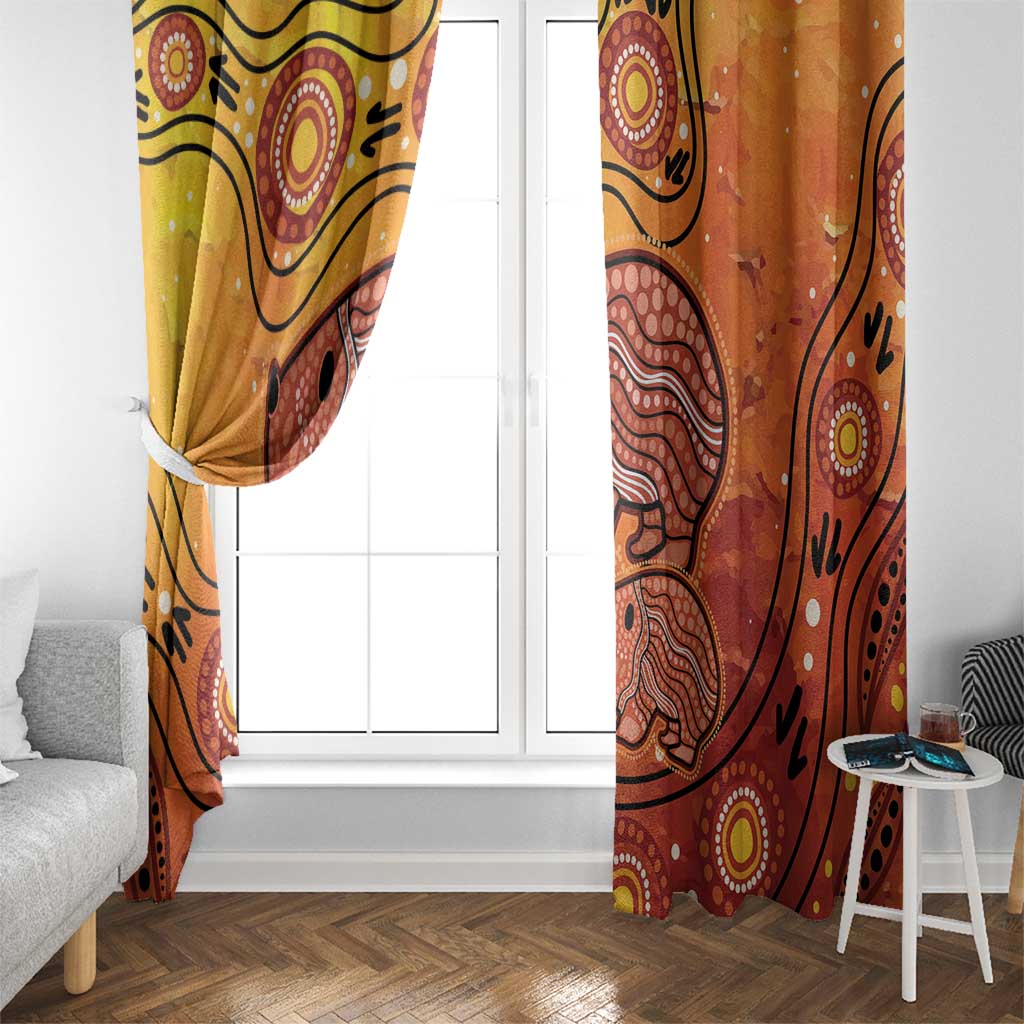 Australia Wombat Window Curtain Indigenous Art