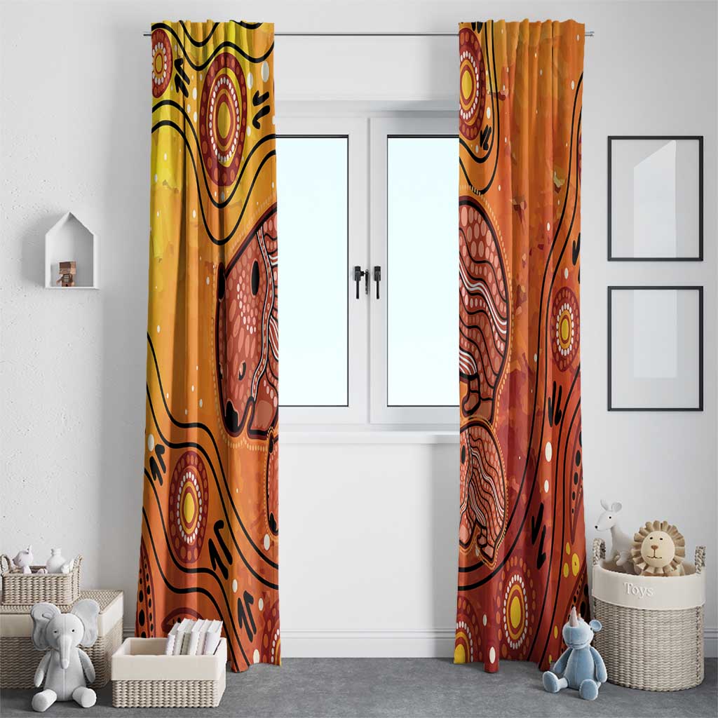 Australia Wombat Window Curtain Indigenous Art