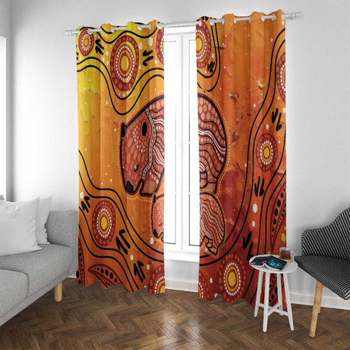Australia Wombat Window Curtain Indigenous Art