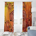 Australia Wombat Window Curtain Indigenous Art