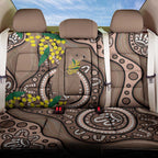 Australia Cute Quokka Back Car Seat Cover Indigenous Art With Golden Wattle