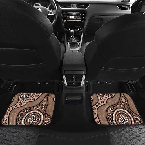 Australia Cute Quokka Car Mats Indigenous Art With Golden Wattle