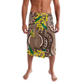 Australia Cute Quokka Lavalava Indigenous Art With Golden Wattle