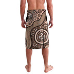 Australia Cute Quokka Lavalava Indigenous Art With Golden Wattle