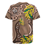 Australia Cute Quokka Rugby Jersey Indigenous Art With Golden Wattle
