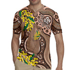 Australia Cute Quokka Rugby Jersey Indigenous Art With Golden Wattle