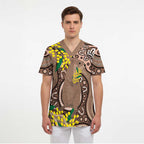 Australia Cute Quokka Scrub Top Indigenous Art With Golden Wattle - Aussie Hoodie