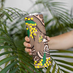 Australia Cute Quokka Skinny Tumbler Indigenous Art With Golden Wattle