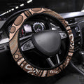Australia Cute Quokka Steering Wheel Cover Indigenous Art With Golden Wattle