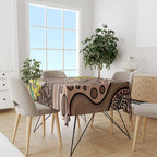 Australia Cute Quokka Tablecloth Indigenous Art With Golden Wattle