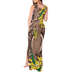 Australia Cute Quokka Tank Maxi Dress Indigenous Art With Golden Wattle