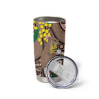 Australia Cute Quokka Tumbler Cup Indigenous Art With Golden Wattle