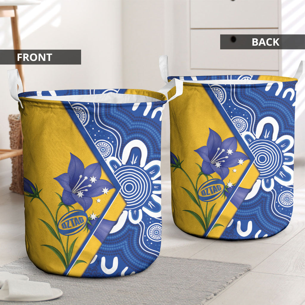 Australian Capital Territory Oztag Laundry Basket ACT Royal Bluebell Indigenous Art