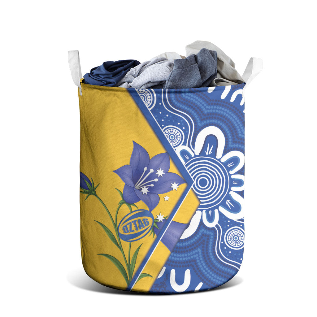 Australian Capital Territory Oztag Laundry Basket ACT Royal Bluebell Indigenous Art