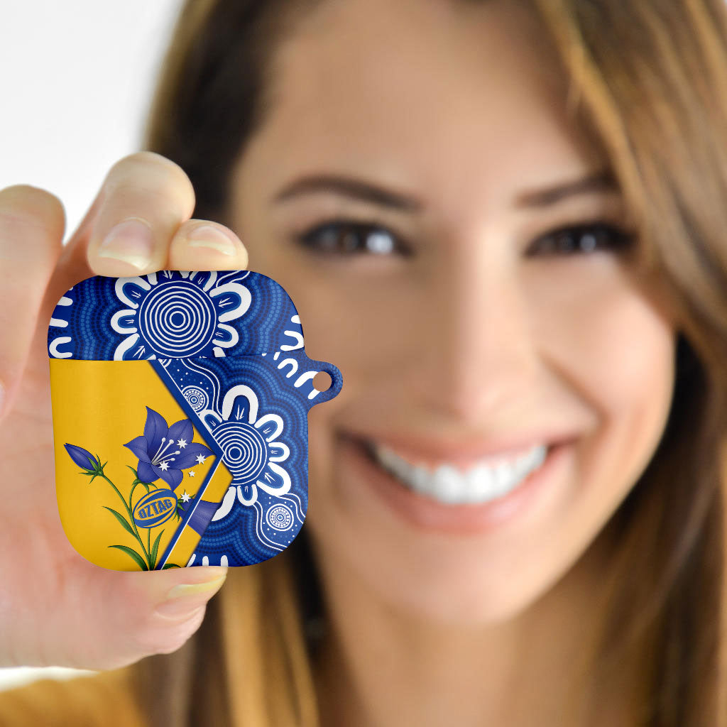 Australian Capital Territory Oztag AirPods Case ACT Royal Bluebell Indigenous Art
