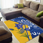 Australian Capital Territory Oztag Area Rug ACT Royal Bluebell Indigenous Art