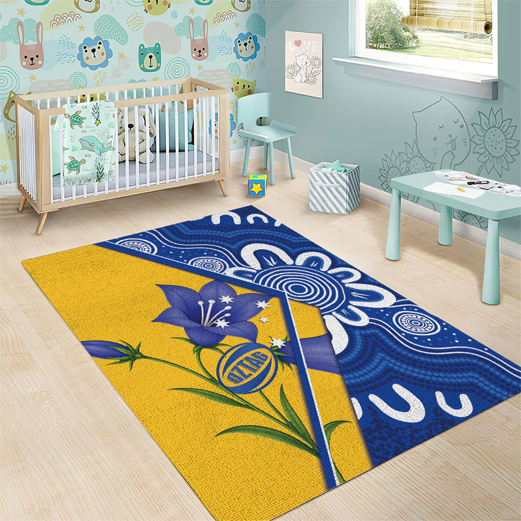 Australian Capital Territory Oztag Area Rug ACT Royal Bluebell Indigenous Art