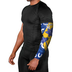 Australian Capital Territory Oztag Custom Arm Sleeves ACT Royal Bluebell Indigenous Art