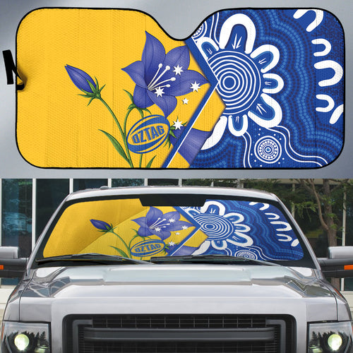 Australian Capital Territory Oztag Auto Sun Shade ACT Royal Bluebell Indigenous Art