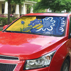Australian Capital Territory Oztag Auto Sun Shade ACT Royal Bluebell Indigenous Art