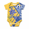 Australian Capital Territory Oztag Custom Baby Onesie ACT Royal Bluebell Indigenous Art