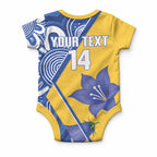 Australian Capital Territory Oztag Custom Baby Onesie ACT Royal Bluebell Indigenous Art