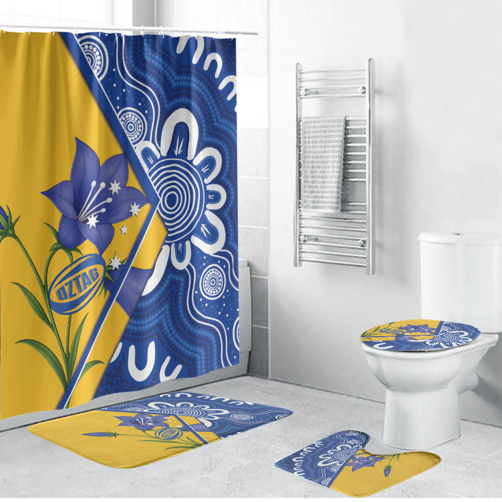 Australian Capital Territory Oztag Bathroom Set ACT Royal Bluebell Indigenous Art