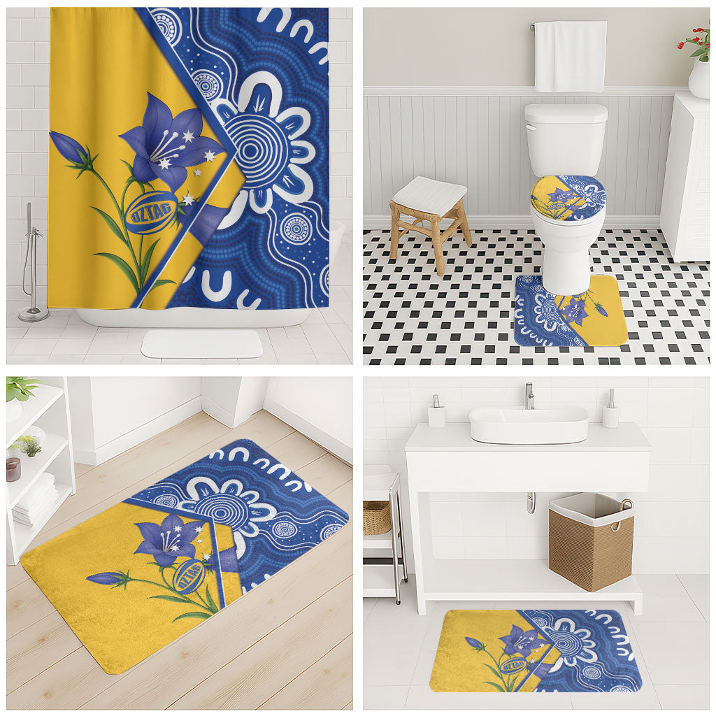 Australian Capital Territory Oztag Bathroom Set ACT Royal Bluebell Indigenous Art
