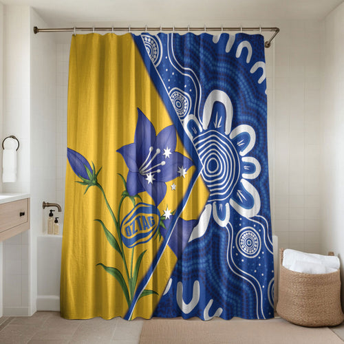 Australian Capital Territory Oztag Bathroom Set ACT Royal Bluebell Indigenous Art