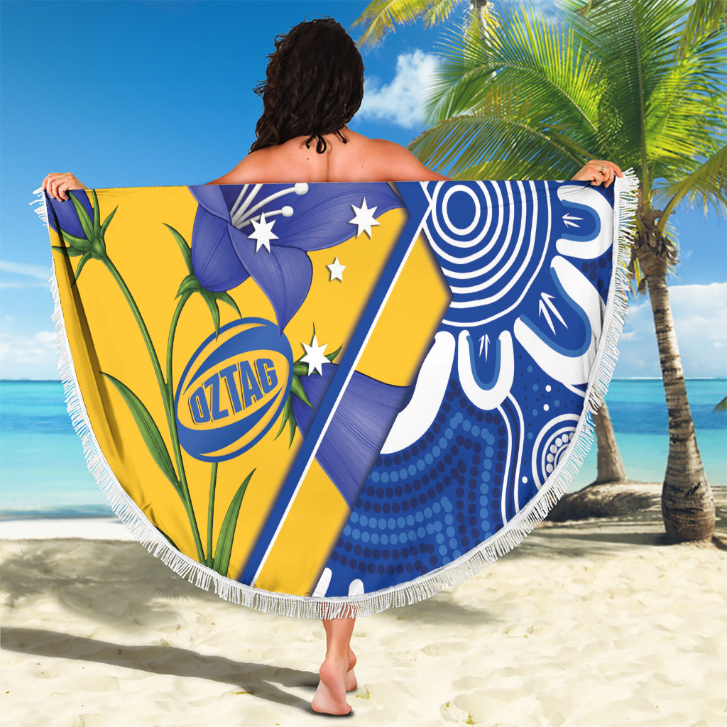 Australian Capital Territory Oztag Beach Blanket ACT Royal Bluebell Indigenous Art