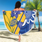 Australian Capital Territory Oztag Beach Blanket ACT Royal Bluebell Indigenous Art