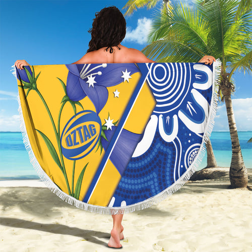 Australian Capital Territory Oztag Beach Blanket ACT Royal Bluebell Indigenous Art