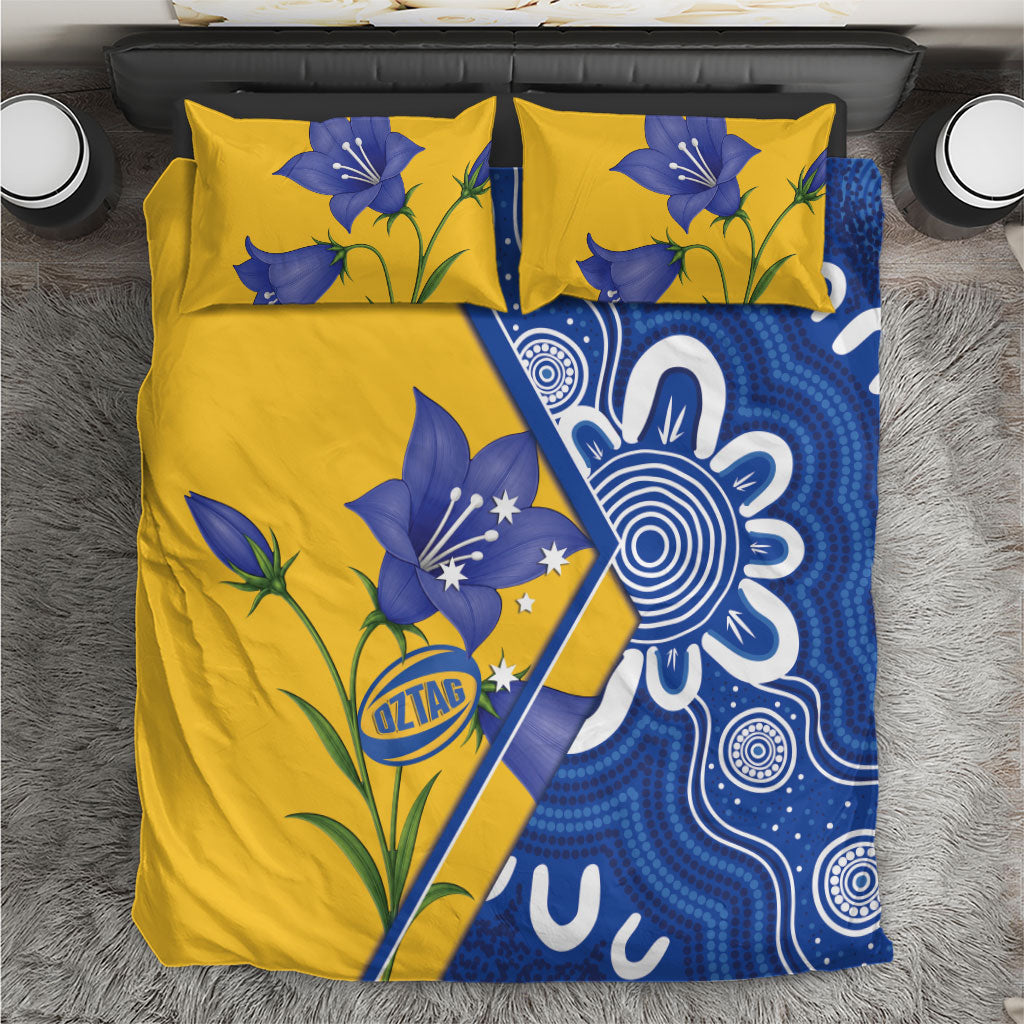 Australian Capital Territory Oztag Bedding Set ACT Royal Bluebell Indigenous Art