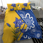 Australian Capital Territory Oztag Bedding Set ACT Royal Bluebell Indigenous Art
