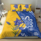 Australian Capital Territory Oztag Bedding Set ACT Royal Bluebell Indigenous Art