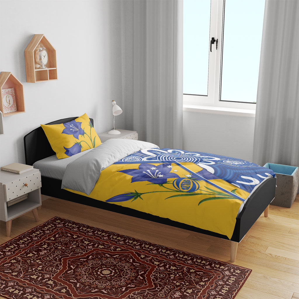 Australian Capital Territory Oztag Bedding Set ACT Royal Bluebell Indigenous Art