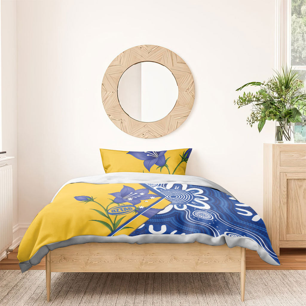 Australian Capital Territory Oztag Bedding Set ACT Royal Bluebell Indigenous Art