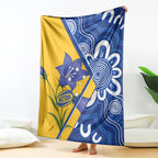Australian Capital Territory Oztag Blanket ACT Royal Bluebell Indigenous Art