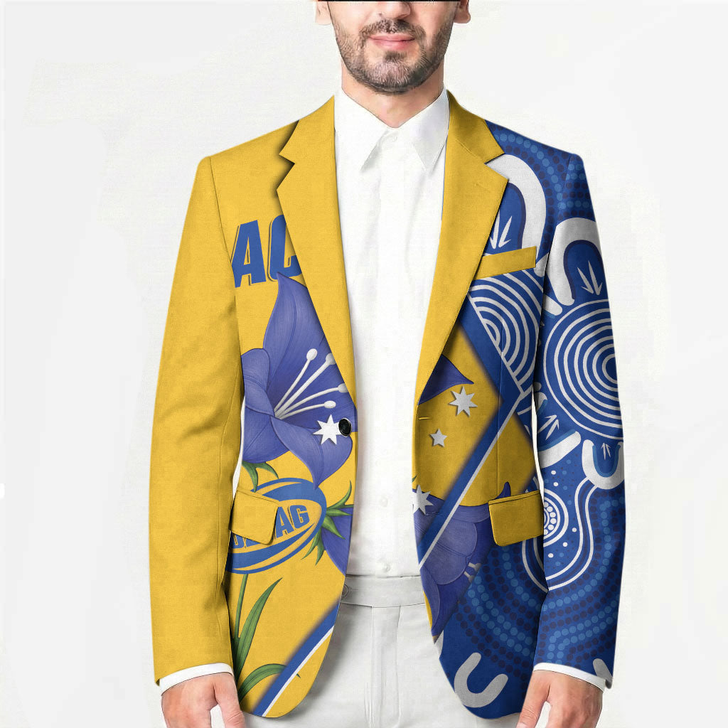 Australian Capital Territory Oztag Custom Blazer ACT Royal Bluebell Indigenous Art