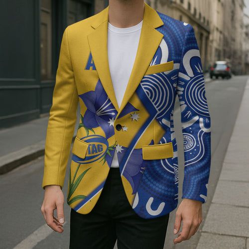 Australian Capital Territory Oztag Custom Blazer ACT Royal Bluebell Indigenous Art